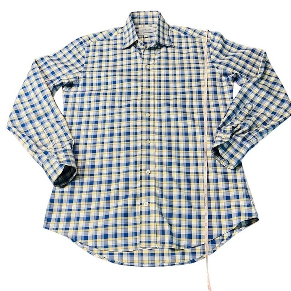 LEDBURY MENS LONG SLEEVE SLIM FITTED BUTTON DOWN SHIRT SIZE 15 1/2 - Picture 9 of 9